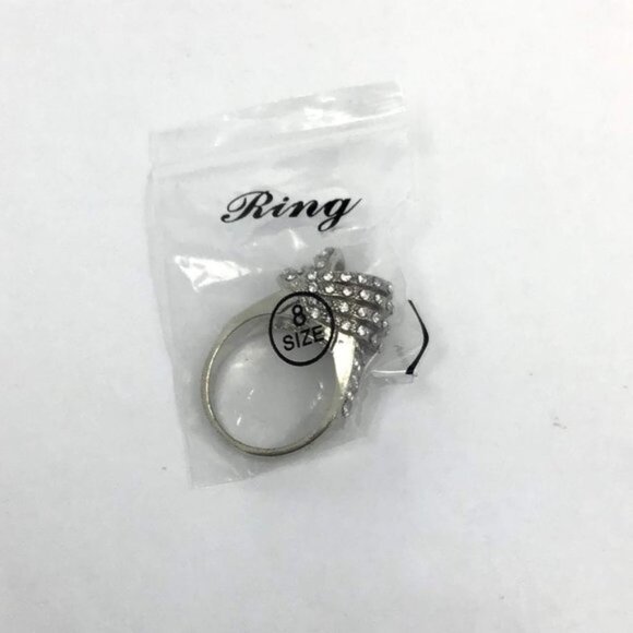 NWT Silver Women's Fashion Ring Size 8 - Picture 6 of 6